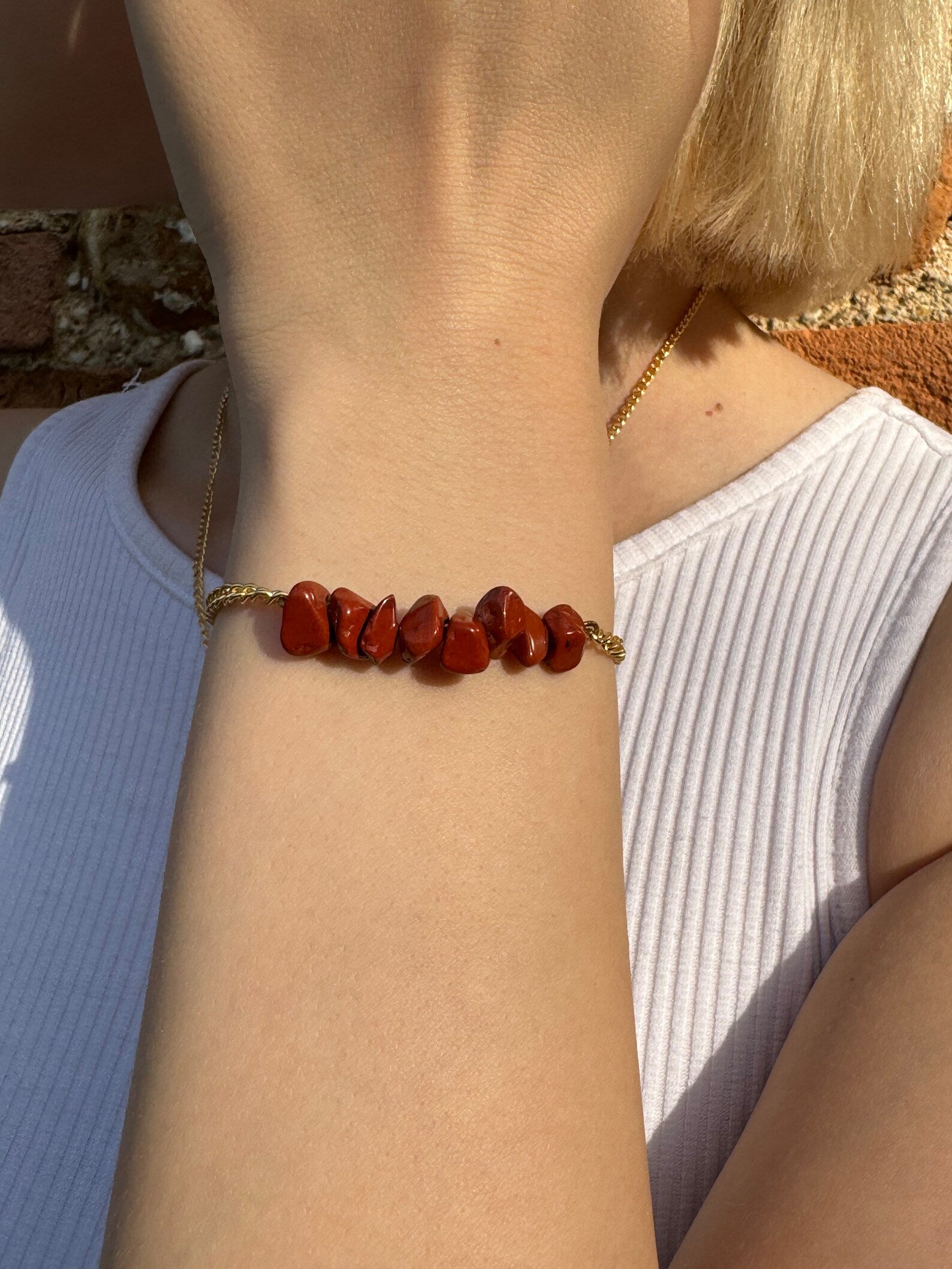 Handmade Red Jasper Bracelet gemstone bracelet LUNARITY GARAGE