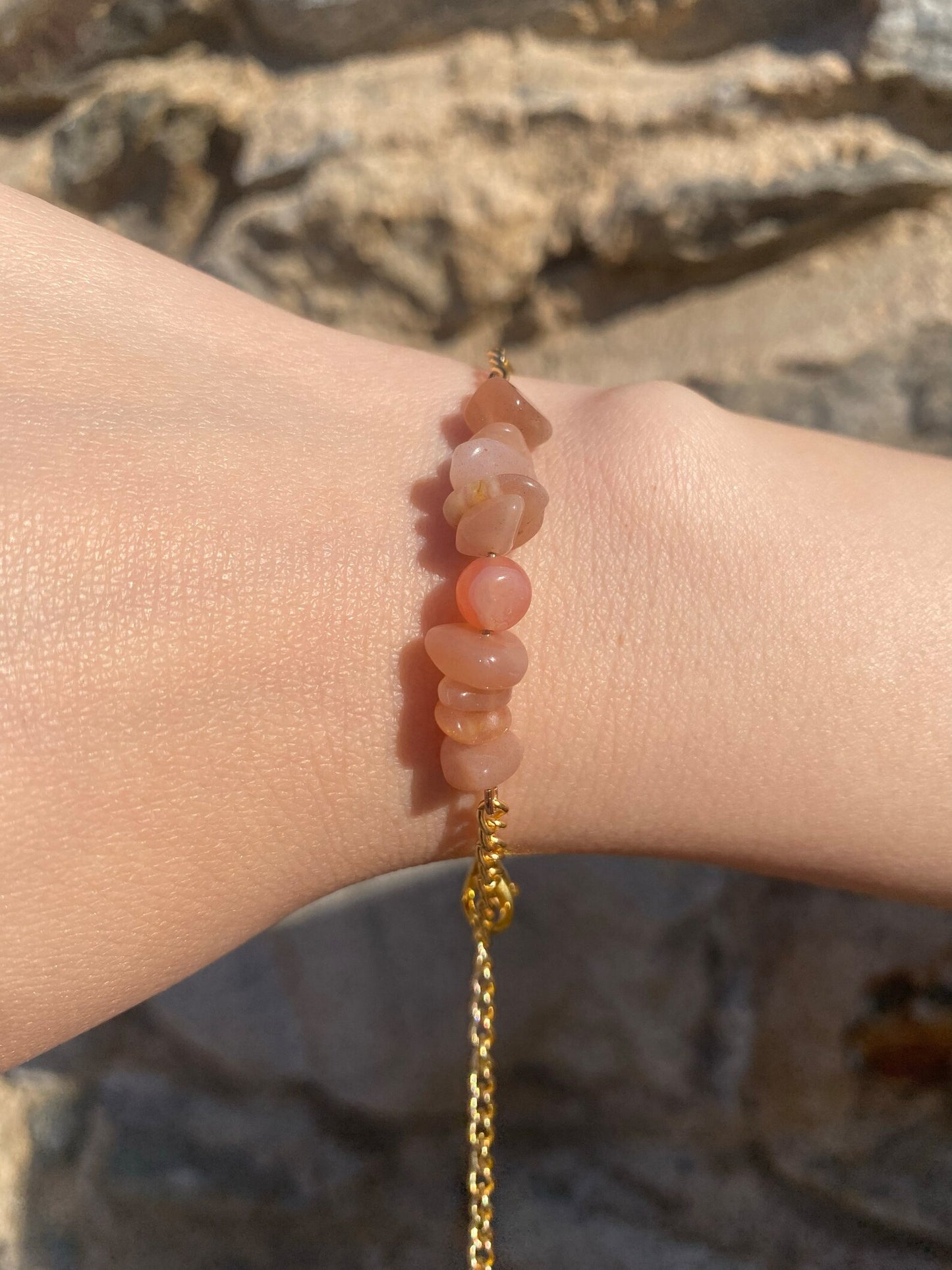 Handmade Sunstone Bracelet gemstone bracelet LUNARITY GARAGE   