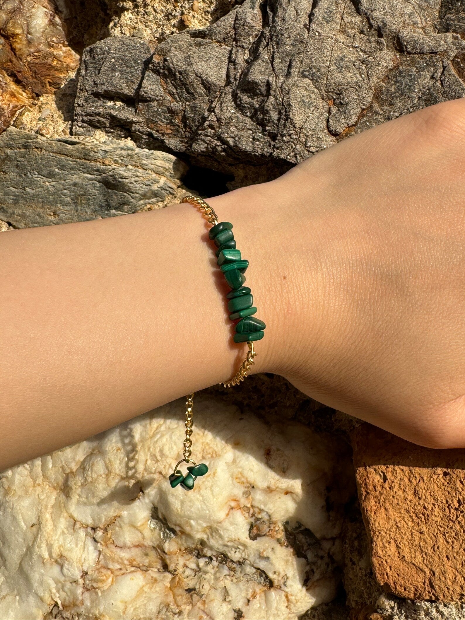 Handmade Malachite Bracelet gemstone bracelet LUNARITY GARAGE