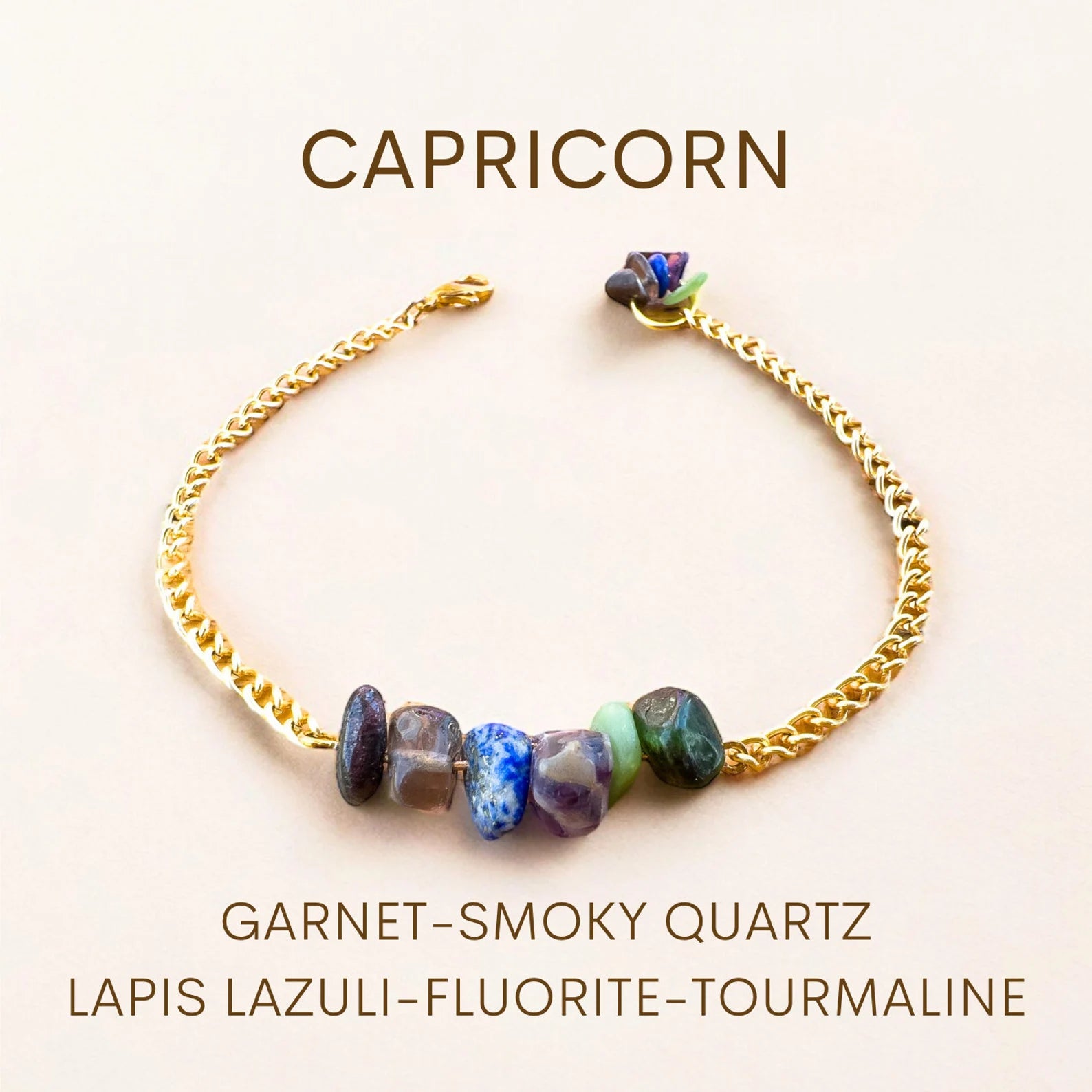 Capricorn Zodiac Bracelet zodiac bracelets LUNARITY GARAGE Gold Bold