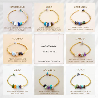 Aquarius Zodiac Bracelet zodiac bracelets LUNARITY GARAGE   