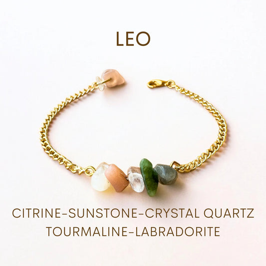 Leo Zodiac Bracelet zodiac bracelets LUNARITY GARAGE Gold Bold  