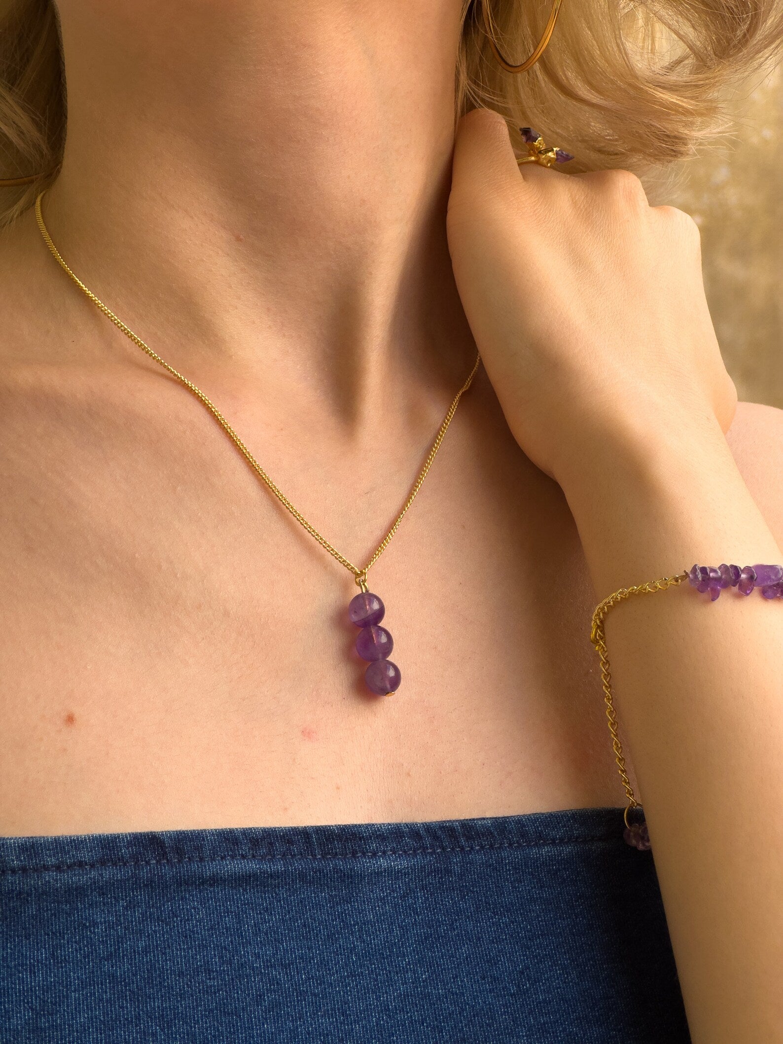 Amethyst World Necklace necklaces LUNARITY GARAGE