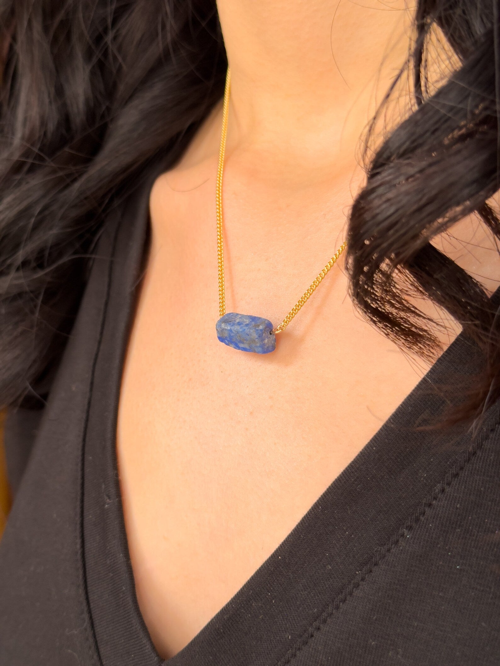 Raw Lapis Lazuli Necklace necklaces LUNARITY GARAGE