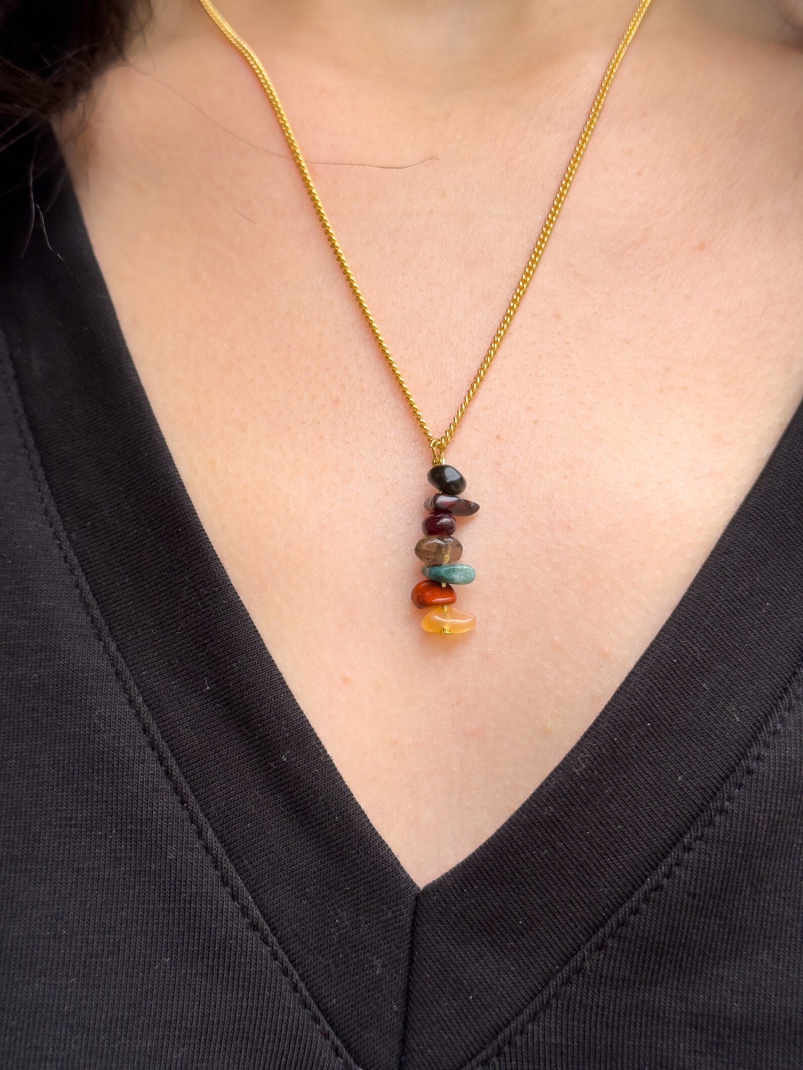 Root Chakra Dangling Necklace necklaces LUNARITY GARAGE 16 Inches