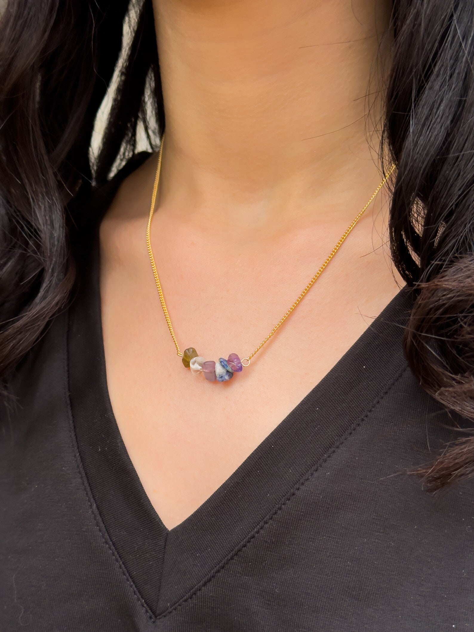Third Eye Chakra Gemstone Necklace necklaces LUNARITY GARAGE