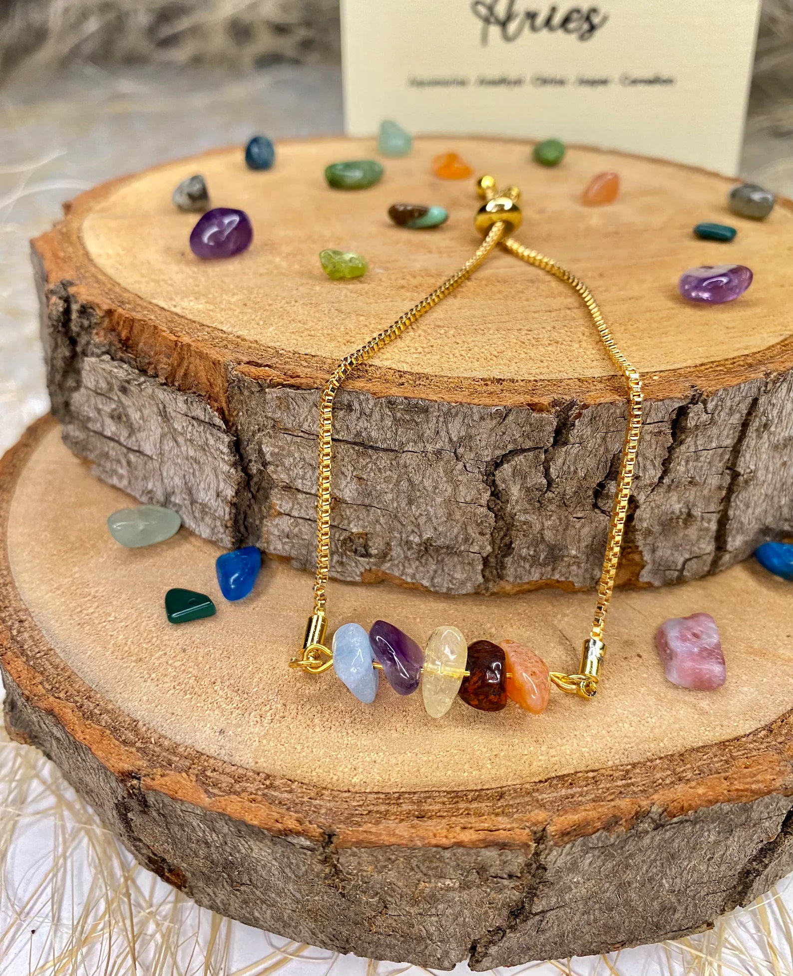 Aries Zodiac Gemstone Bracelet zodiac bracelets LUNARITY GARAGE