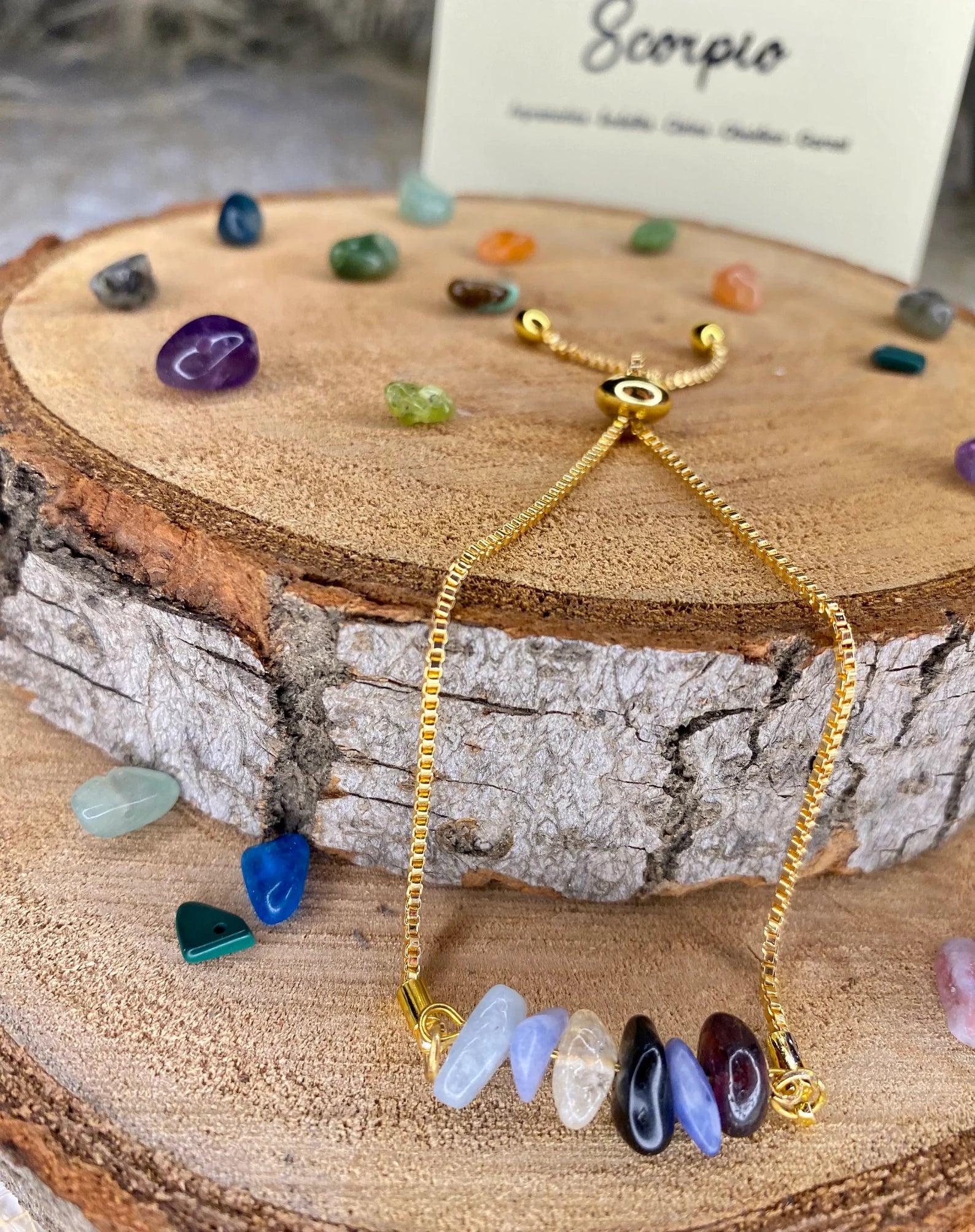 Scorpio Zodiac Gemstone Bracelet zodiac bracelets LUNARITY GARAGE