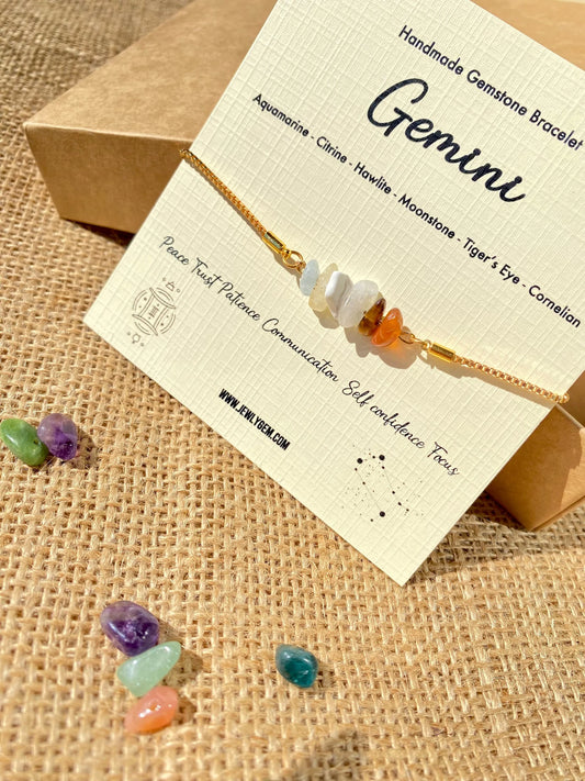 Gemini Zodiac Gemstone Bracelet zodiac bracelets LUNARITY GARAGE   