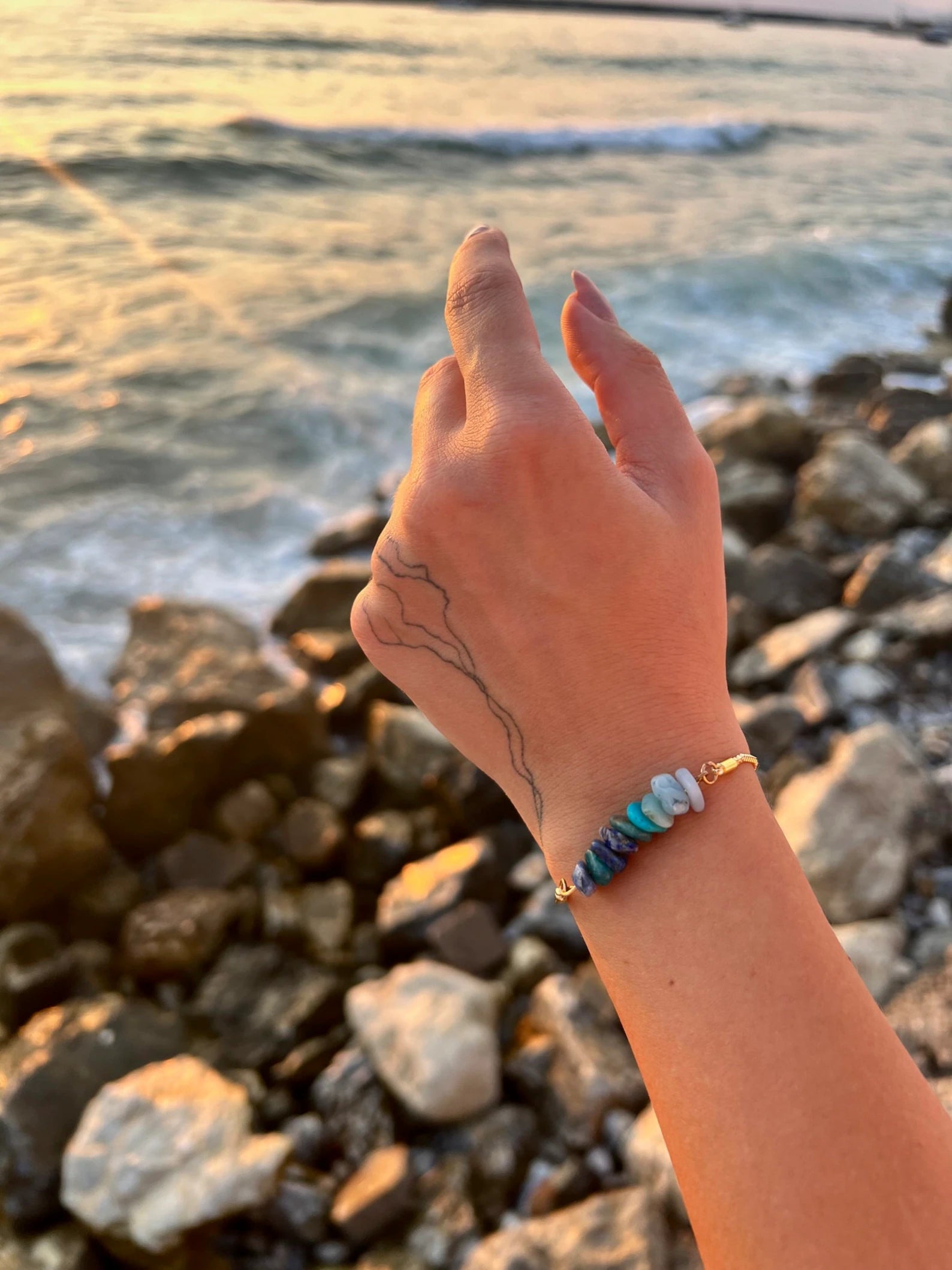 Throat Chakra Gemstone Bracelet Chakra Bracelet LUNARITY GARAGE