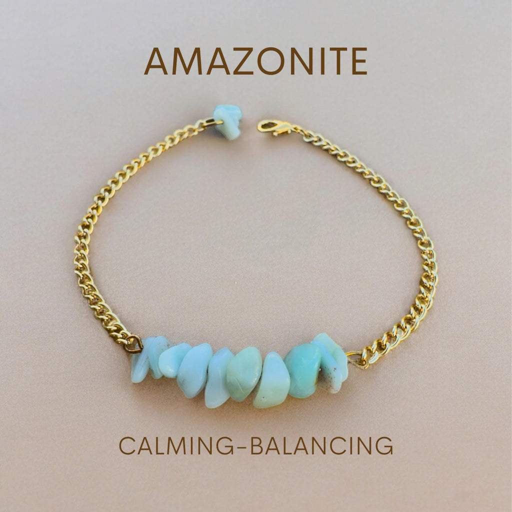 Handmade Amazonite Bracelet gemstone bracelet LUNARITY GARAGE   