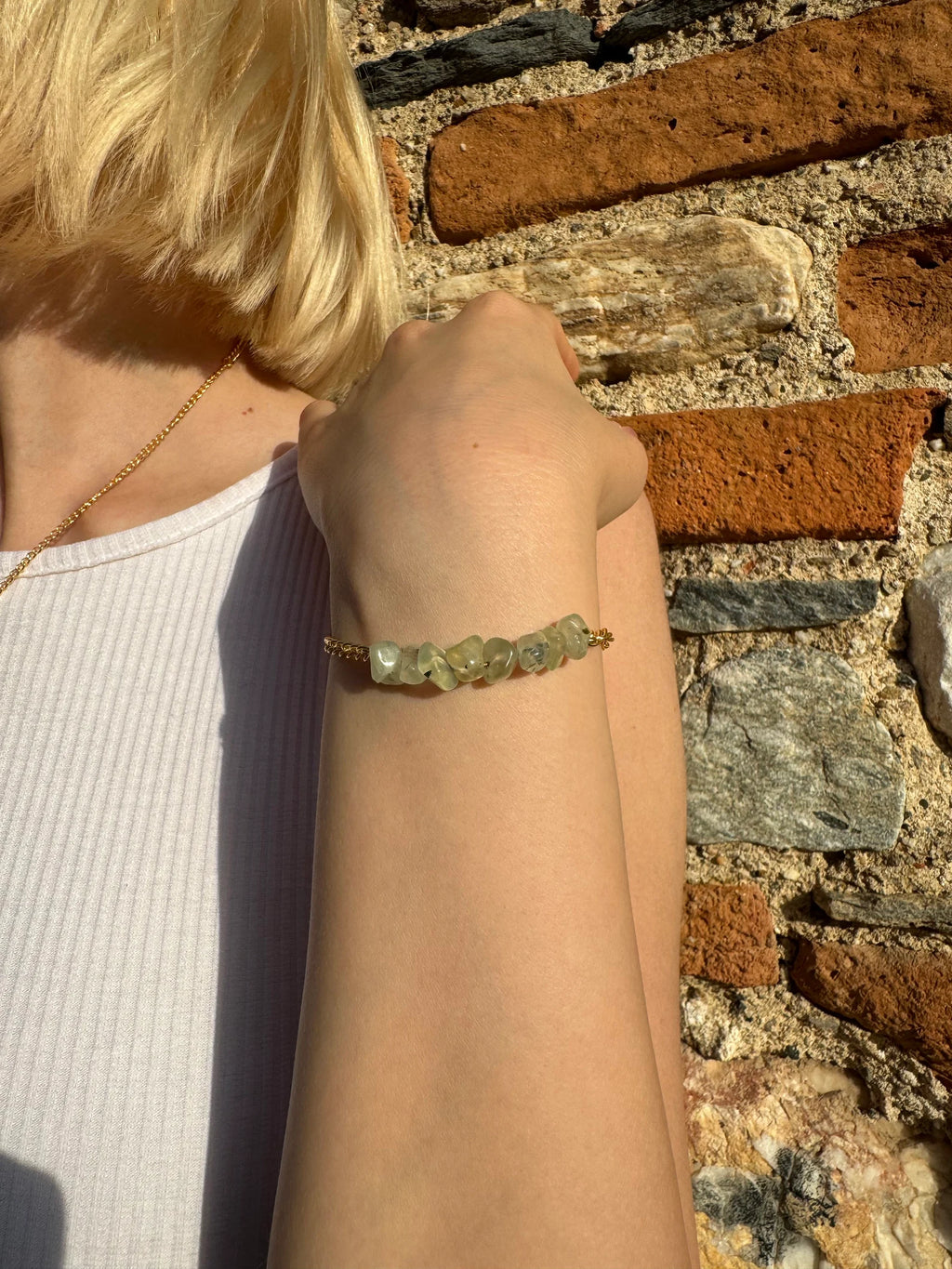 Handmade Prehnite Bracelet gemstone bracelet LUNARITY GARAGE   