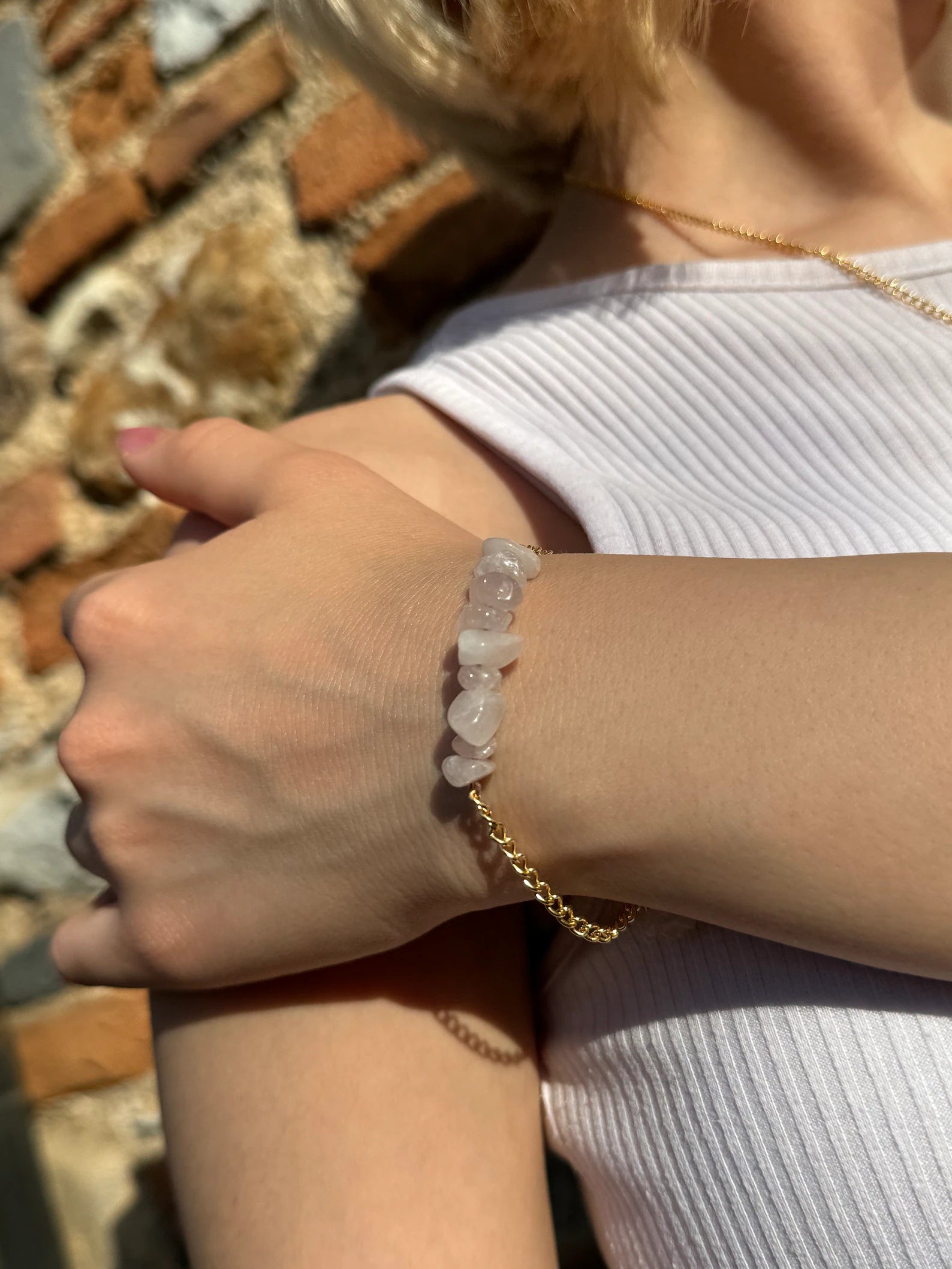 Handmade Rose Quartz Bracelet gemstone bracelet LUNARITY GARAGE
