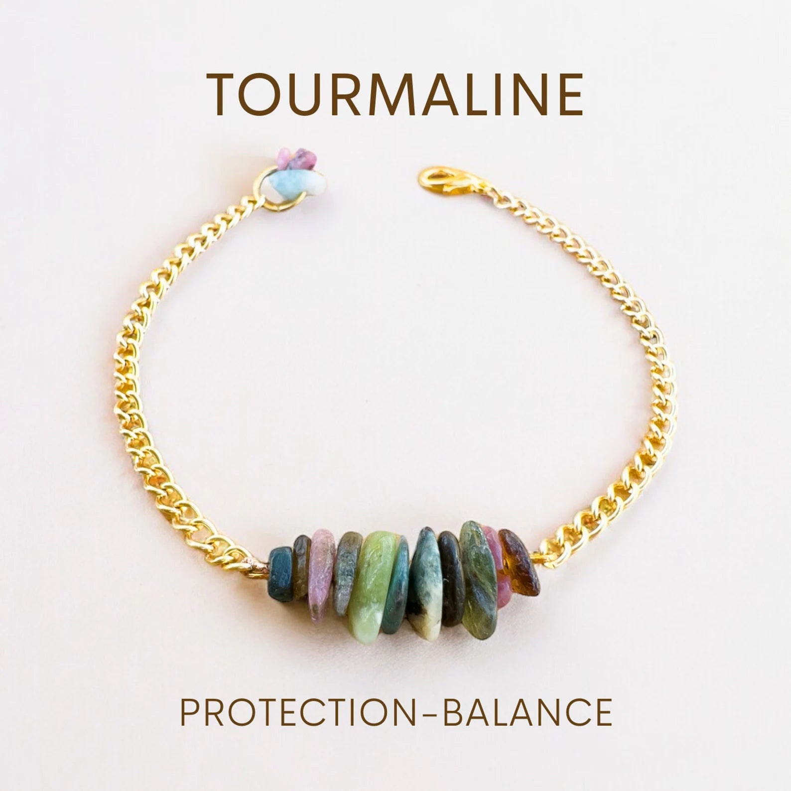 Handmade Tourmaline Bracelet gemstone bracelet LUNARITY GARAGE Gold Bold