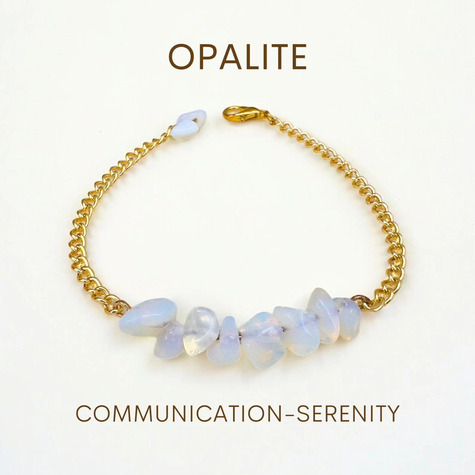 Handmade Opalite Bracelet gemstone bracelet LUNARITY GARAGE Gold Bold  