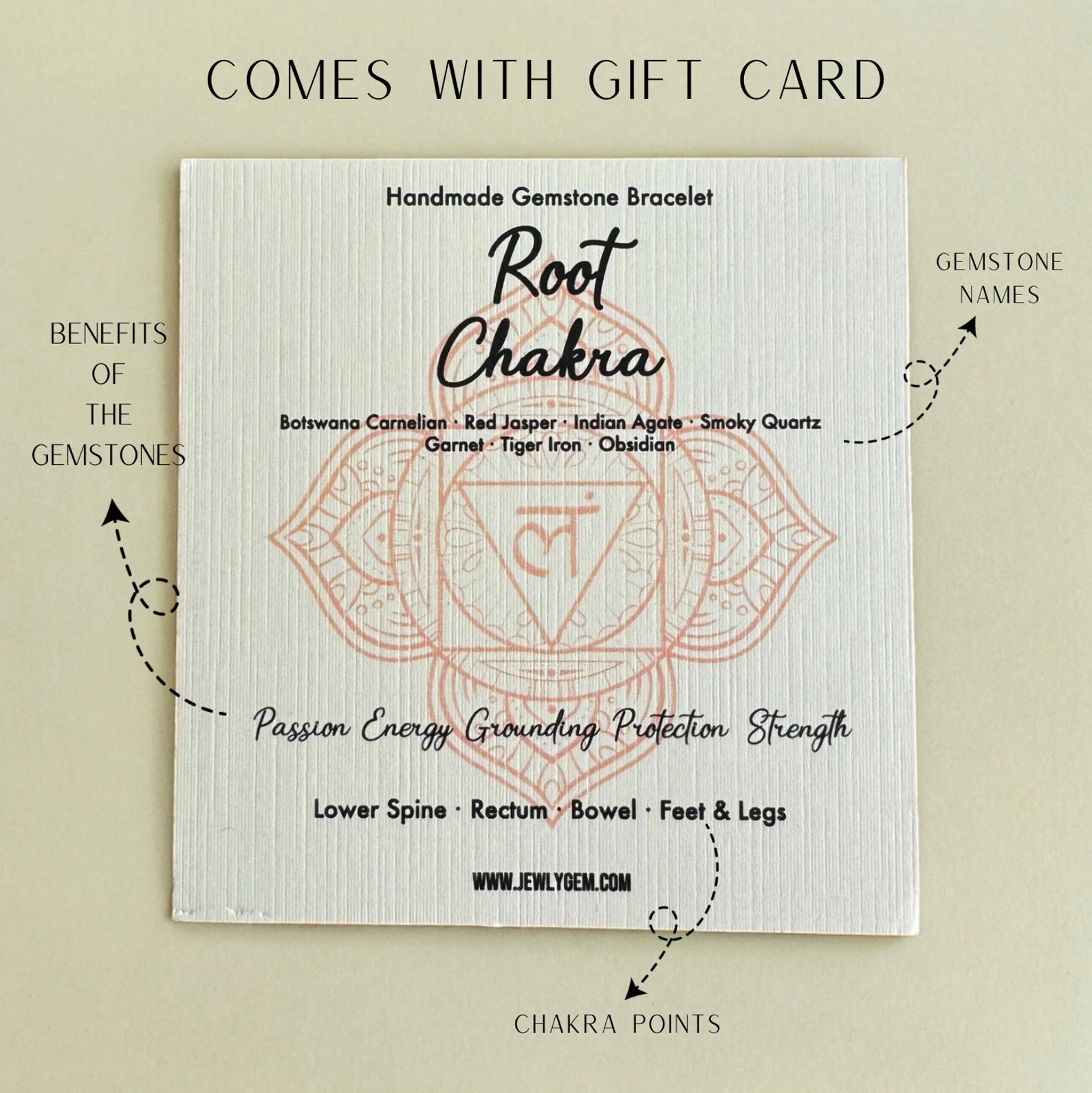 Root Chakra Bracelet Chakra Bracelet LUNARITY GARAGE