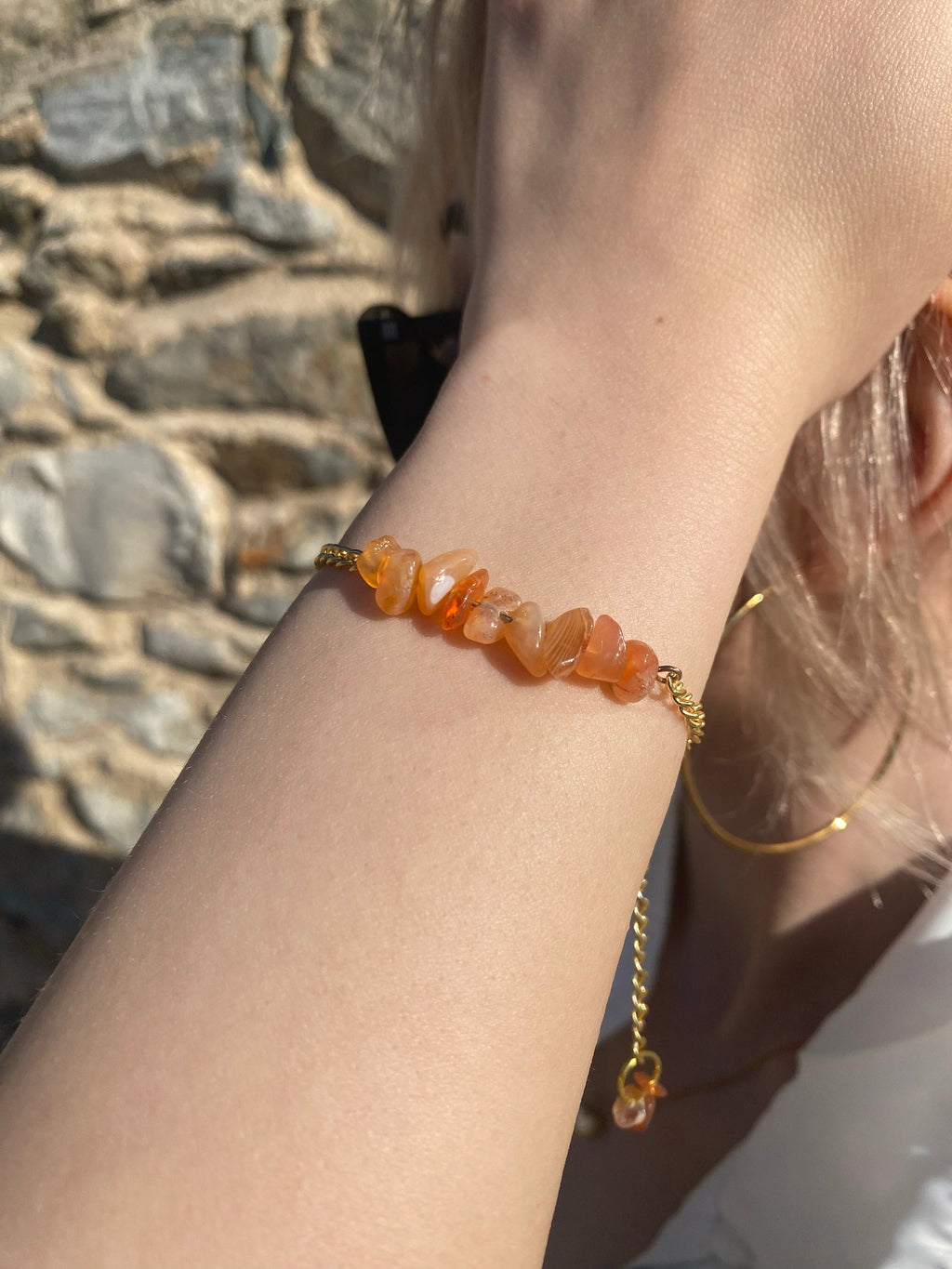 Handmade Carnelian Bracelet gemstone bracelet LUNARITY GARAGE   
