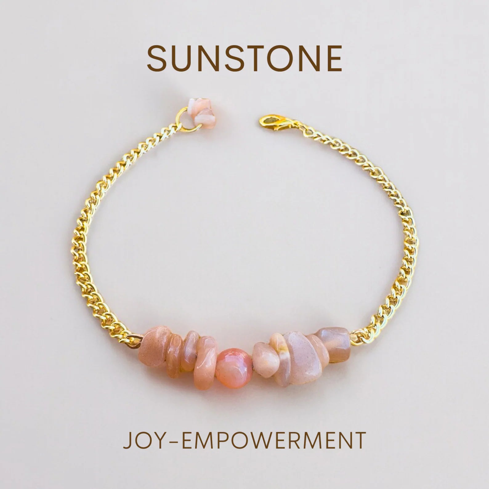 Handmade Sunstone Bracelet gemstone bracelet LUNARITY GARAGE Gold Bold