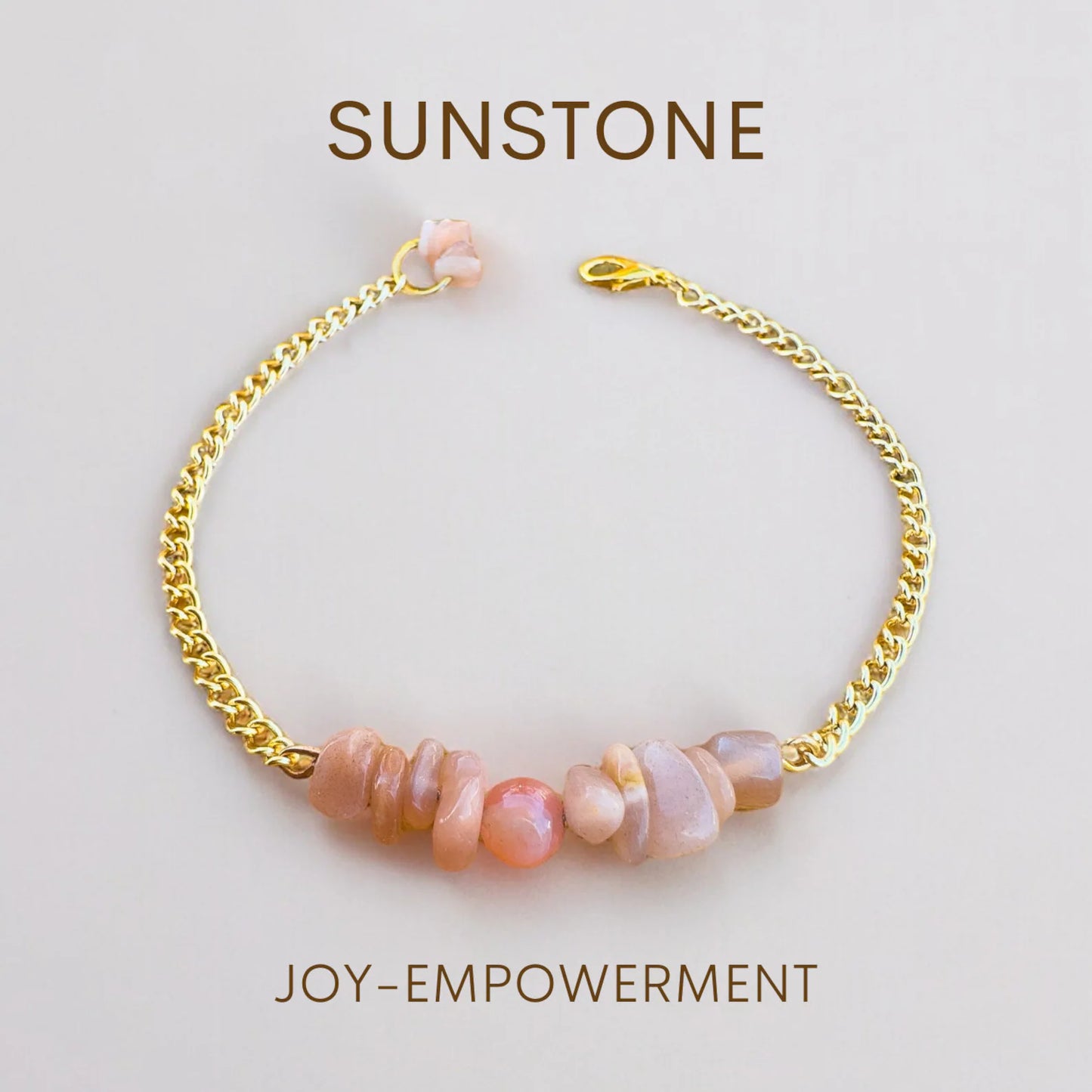 Handmade Sunstone Bracelet gemstone bracelet LUNARITY GARAGE Gold Bold  