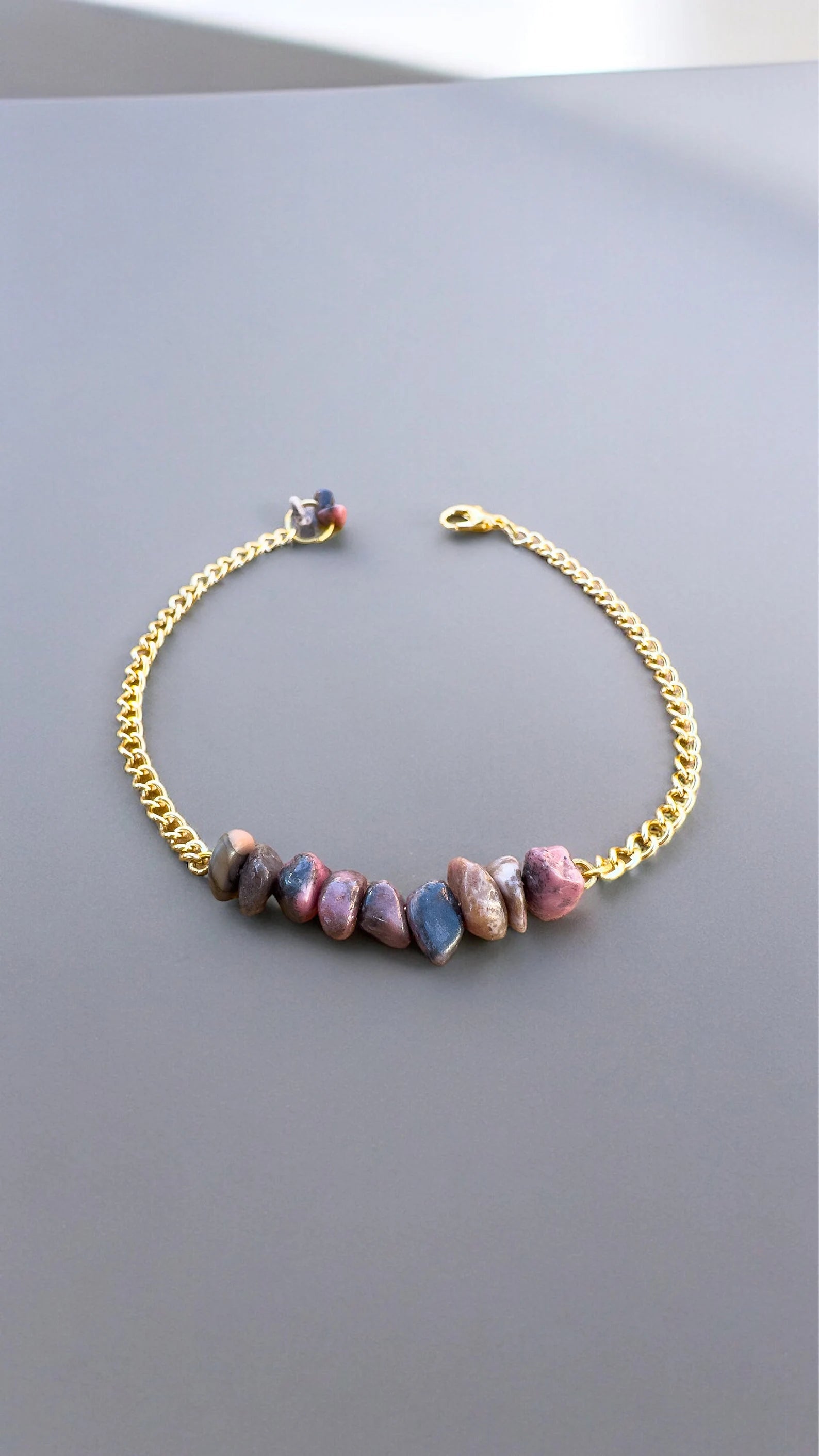 Handmade Rhodonite Bracelet gemstone bracelet LUNARITY GARAGE