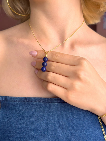 Lapis Lazuli Dangling Necklace necklaces LUNARITY GARAGE   