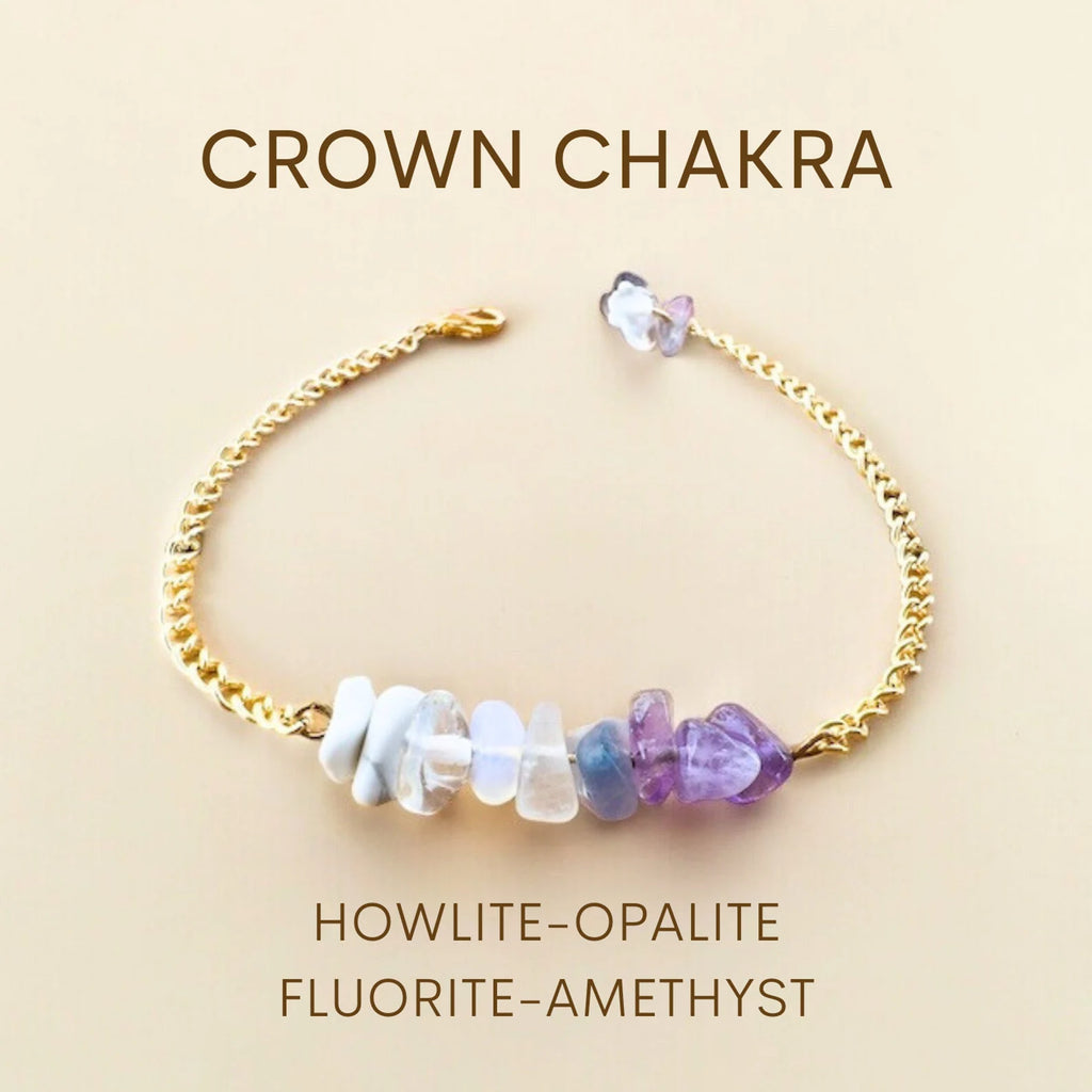 Crown Chakra Bracelet Chakra Bracelet LUNARITY GARAGE Gold Bold  