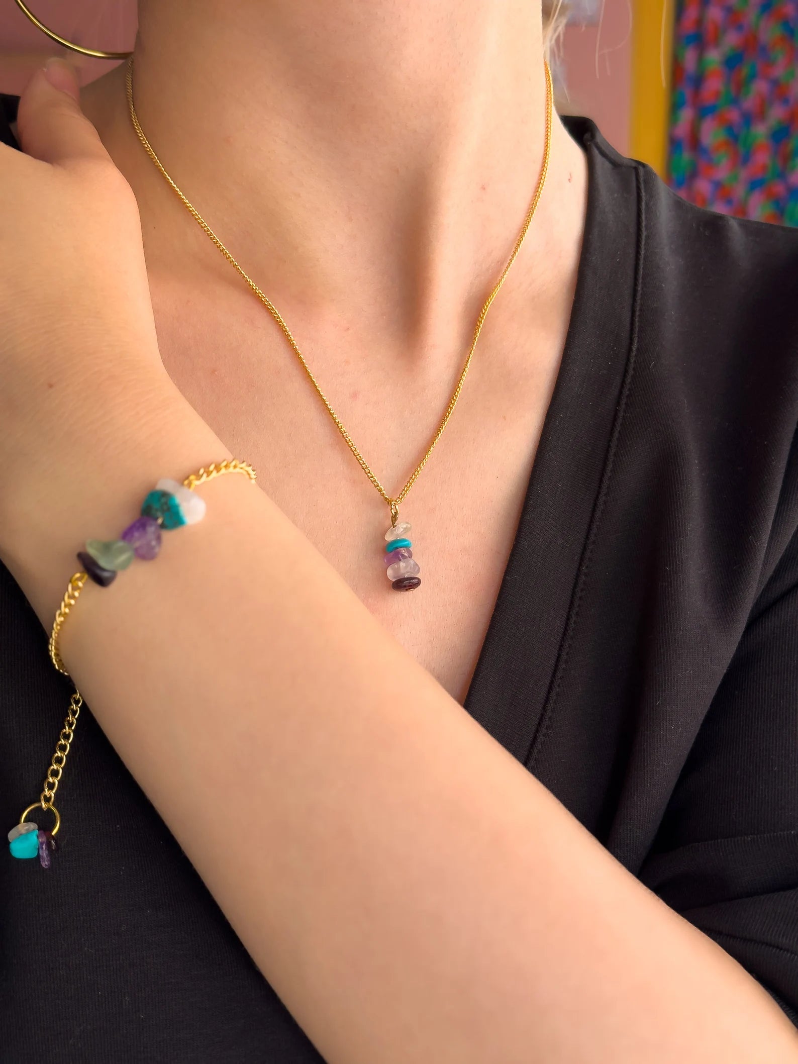 Aquarius Zodiac Minimalist Necklace necklaces LUNARITY GARAGE