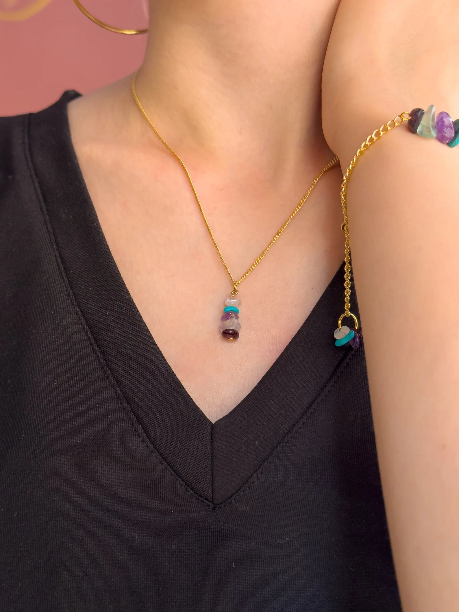 Aquarius Zodiac Minimalist Necklace necklaces LUNARITY GARAGE