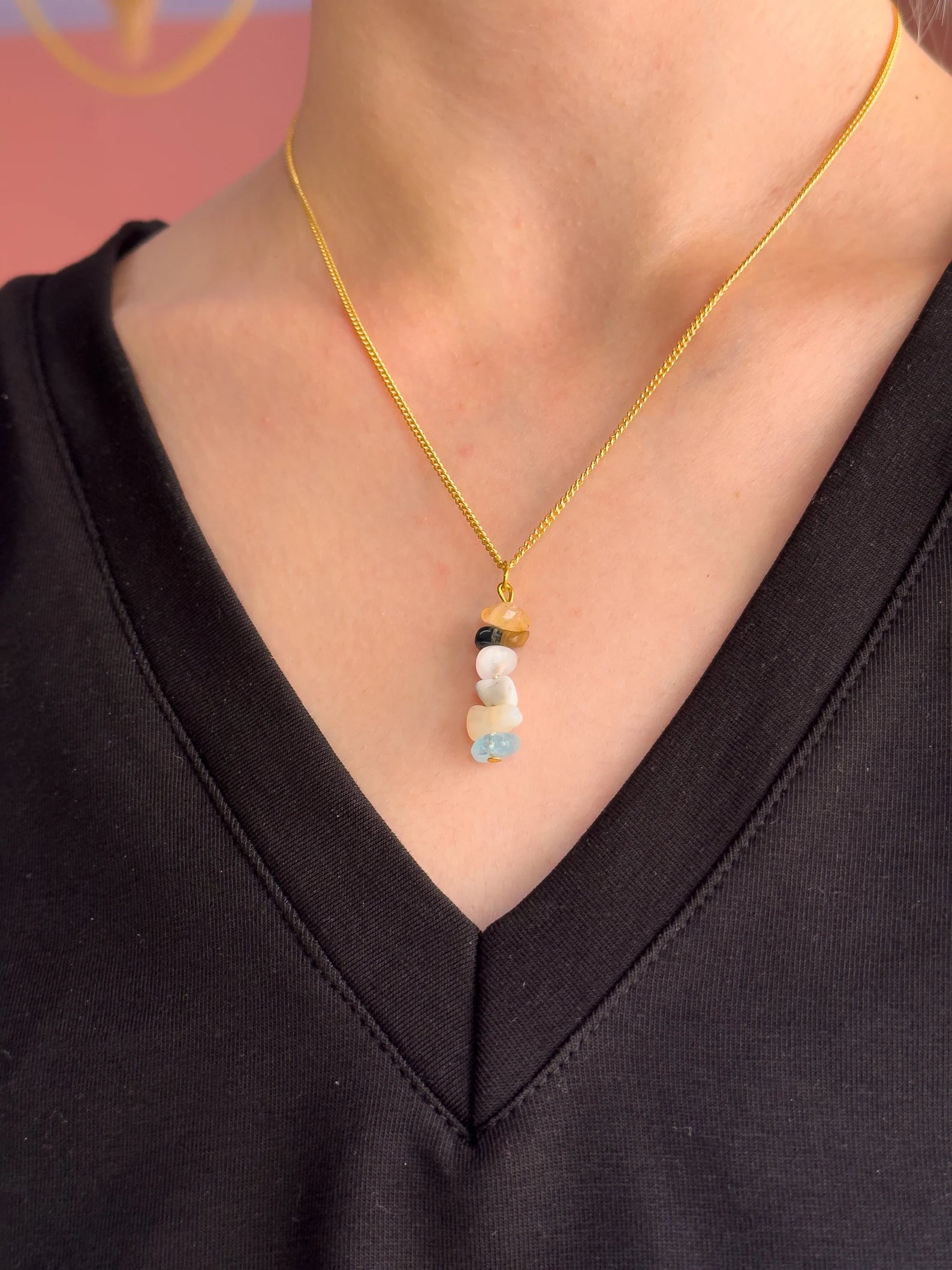 Gemini Zodiac Minimalist Necklace necklaces LUNARITY GARAGE 16 Inches