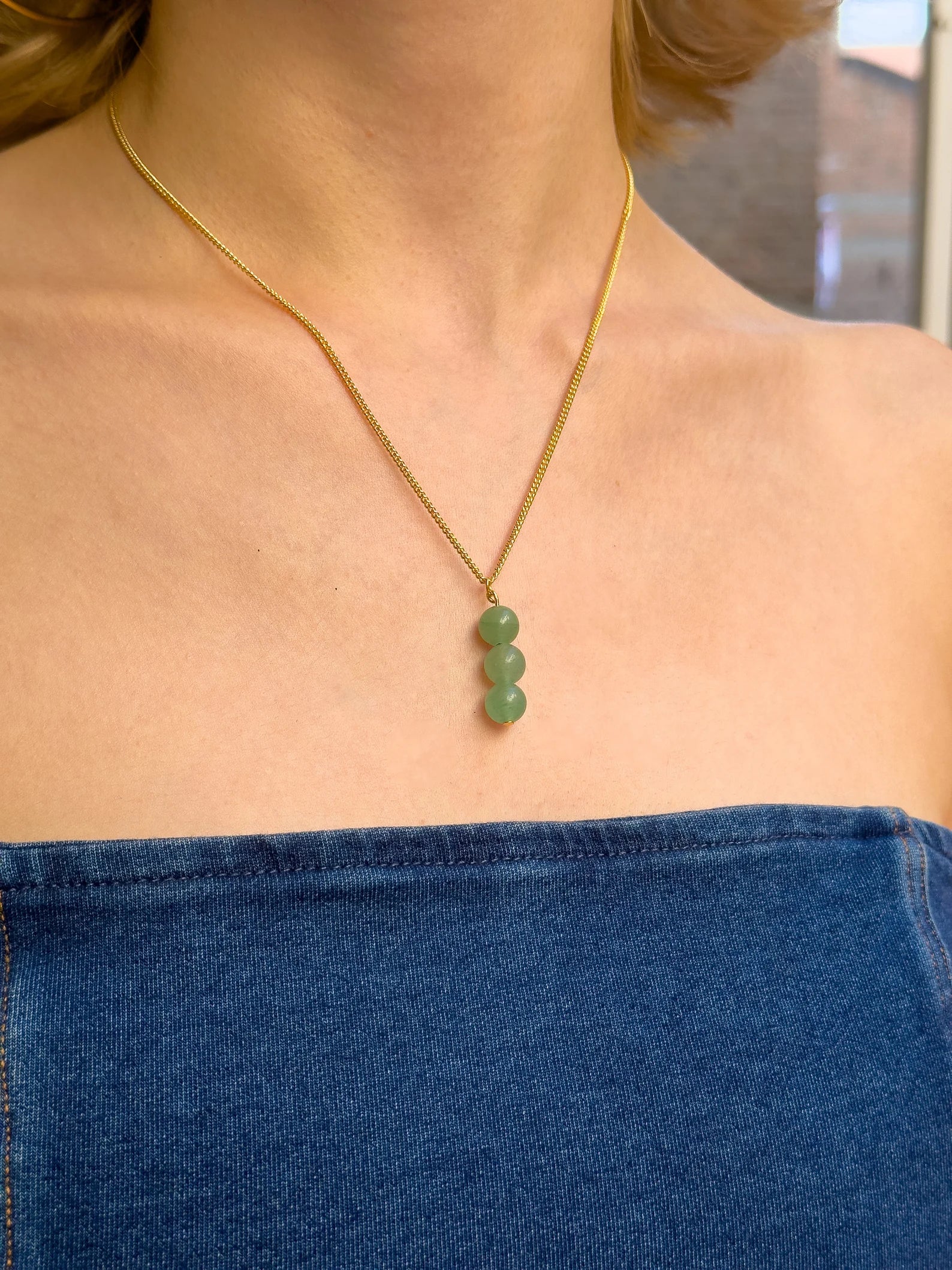 Aventurine Dangling Necklace necklaces LUNARITY GARAGE