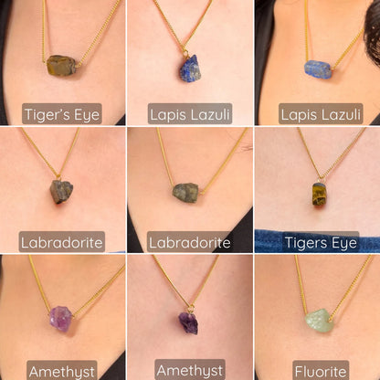 Raw Tiger's Eye Stone Necklace necklaces LUNARITY GARAGE   