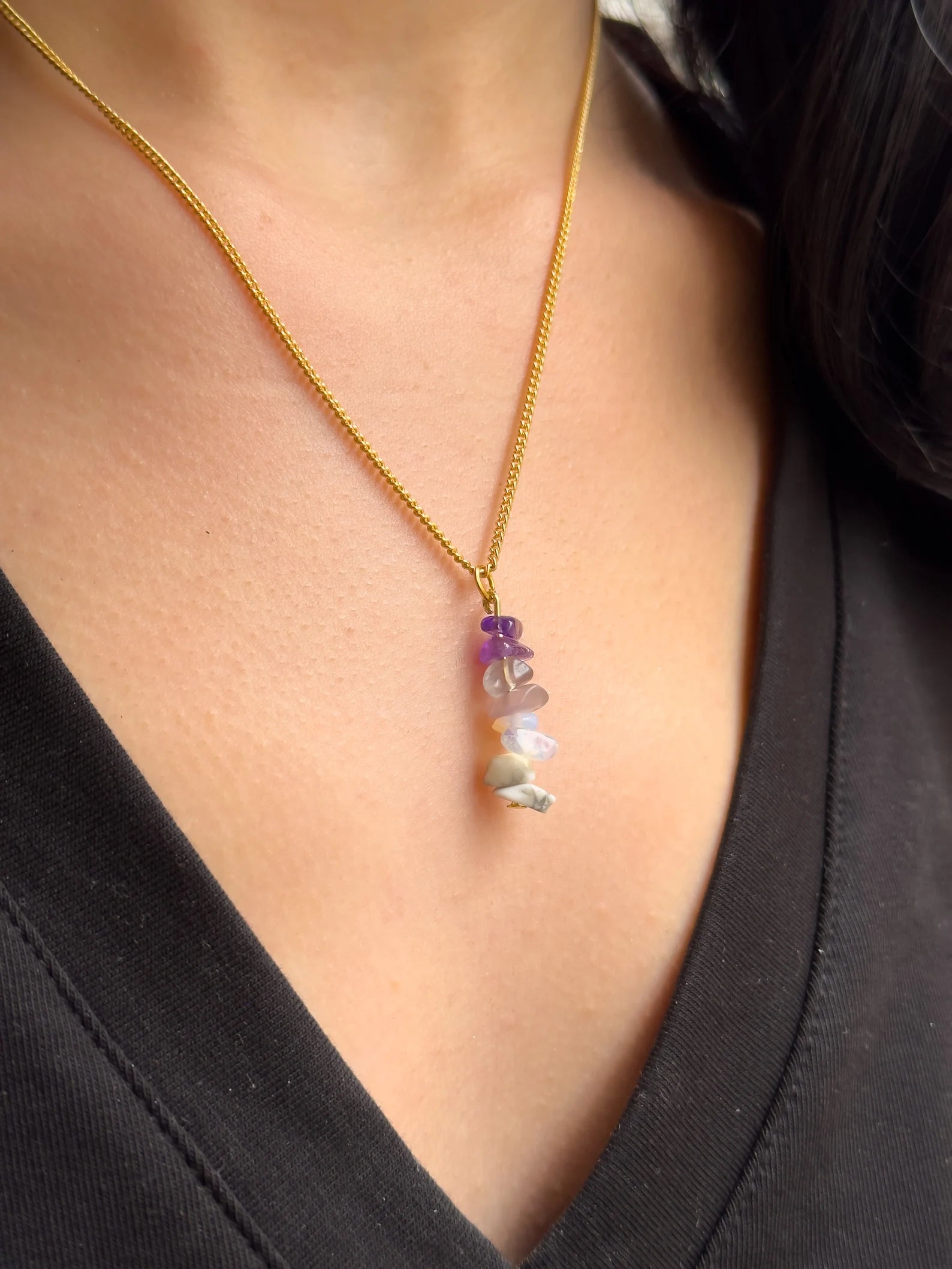 Crown Chakra Dangling Necklace necklaces LUNARITY GARAGE