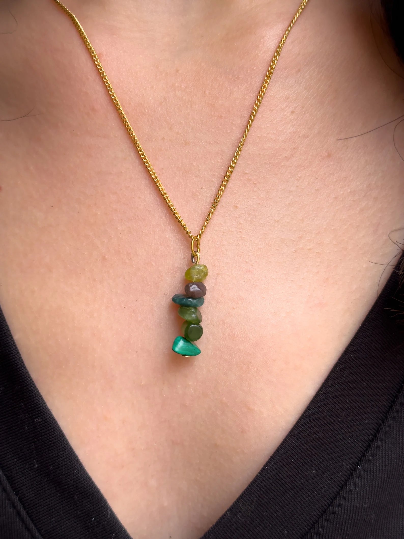 Heart Chakra Dangling Necklace necklaces LUNARITY GARAGE