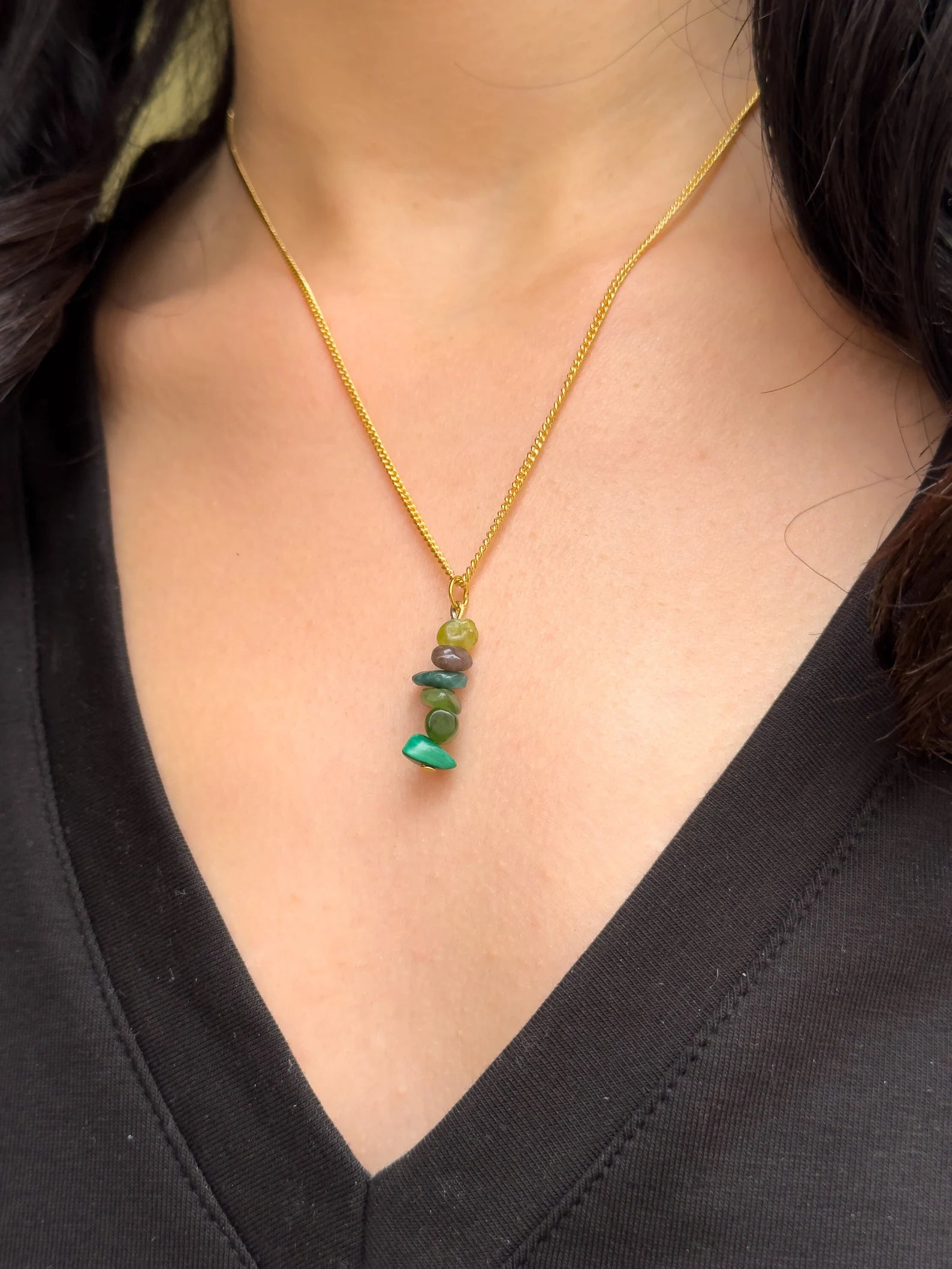 Heart Chakra Dangling Necklace necklaces LUNARITY GARAGE
