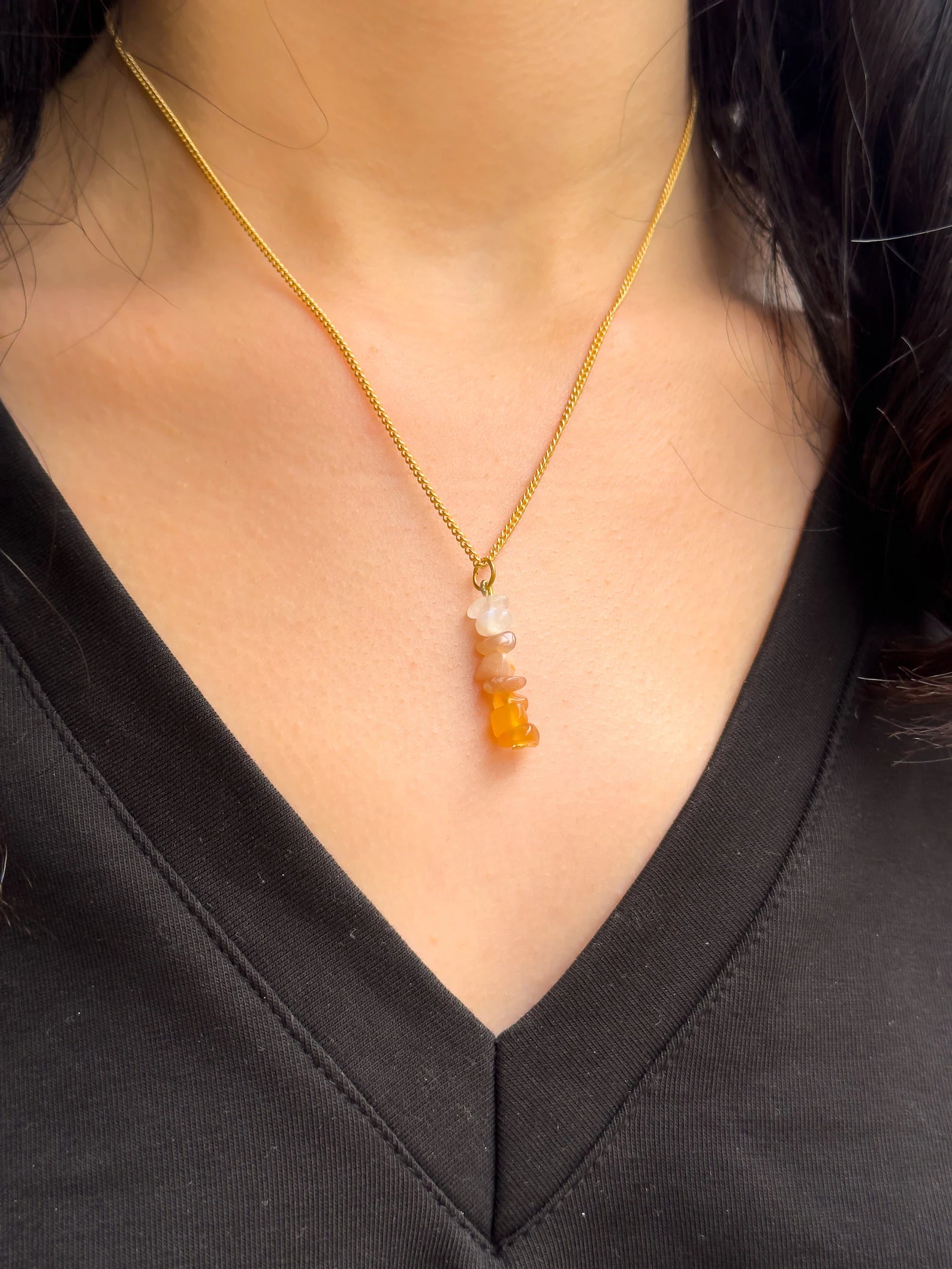 Sacral Chakra Dangling Necklace necklaces LUNARITY GARAGE   