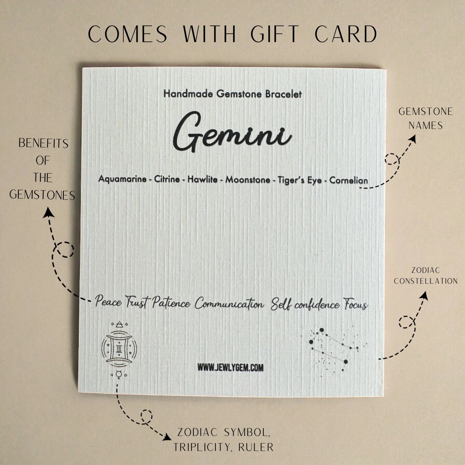 Gemini Zodiac Bracelet zodiac bracelets LUNARITY GARAGE