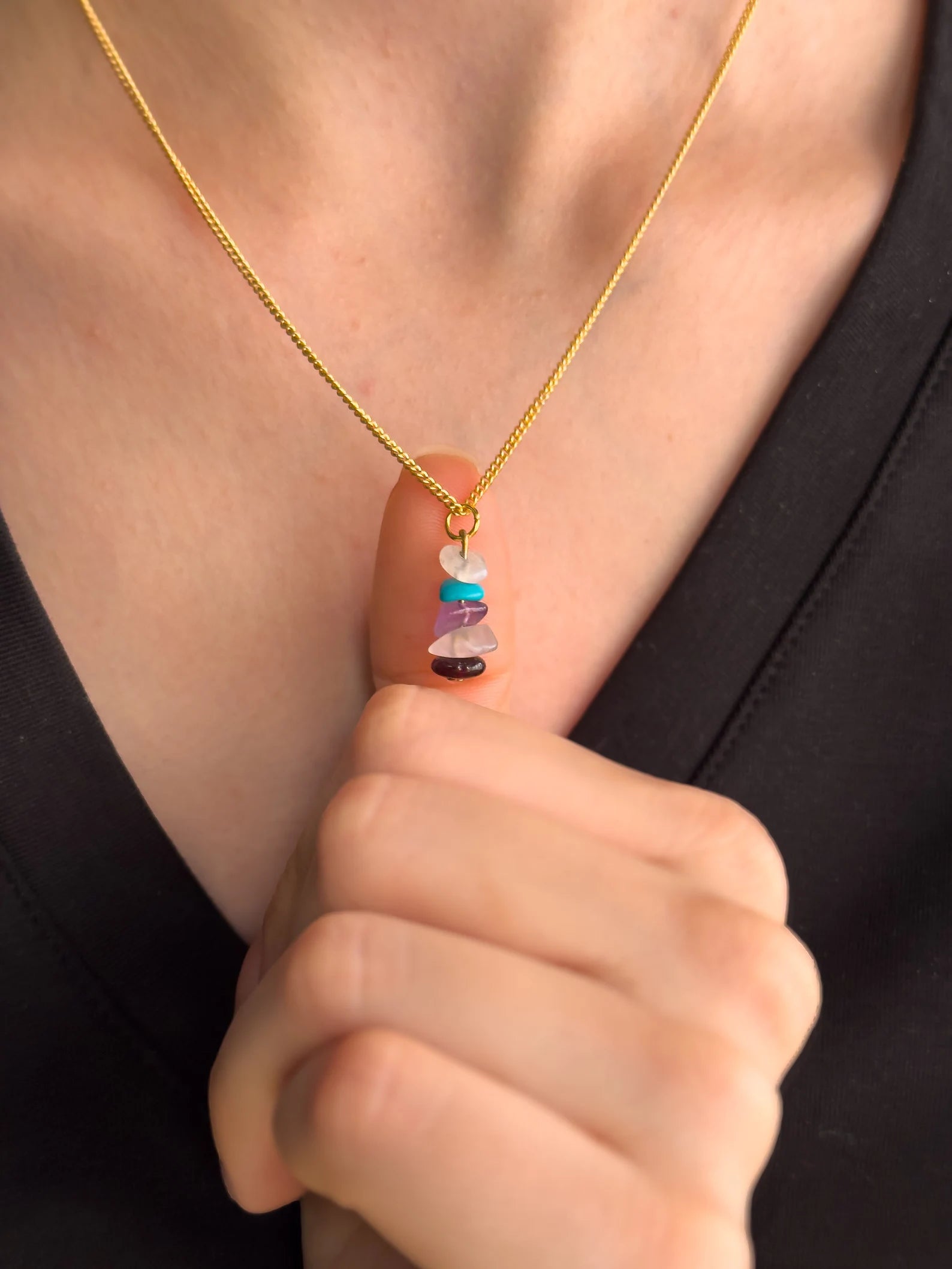 Aquarius Zodiac Minimalist Necklace necklaces LUNARITY GARAGE