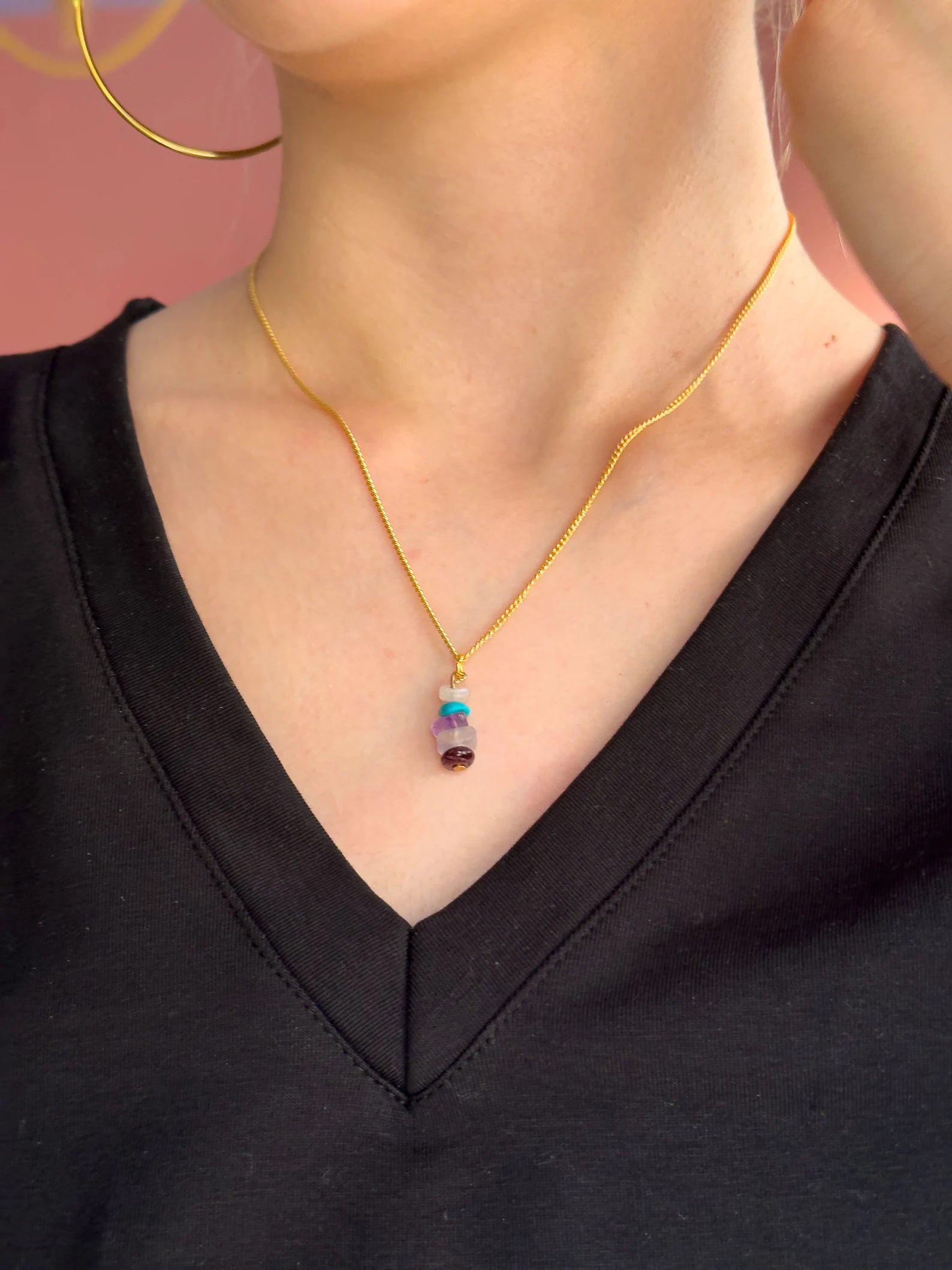 Aquarius Zodiac Minimalist Necklace necklaces LUNARITY GARAGE