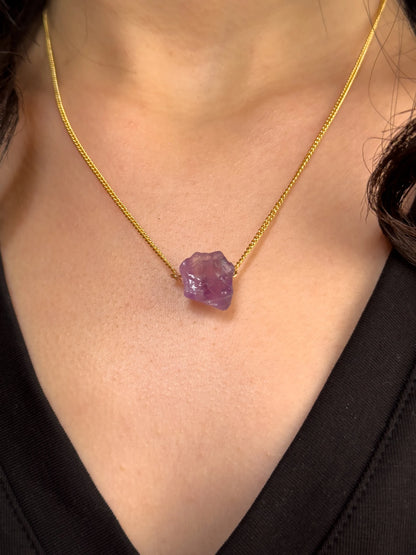 Raw Amethyst Necklace necklaces LUNARITY GARAGE   