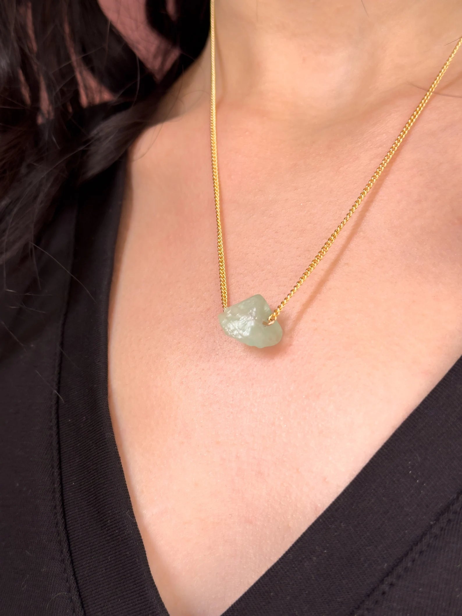 Raw Fluorite Necklace necklaces LUNARITY GARAGE