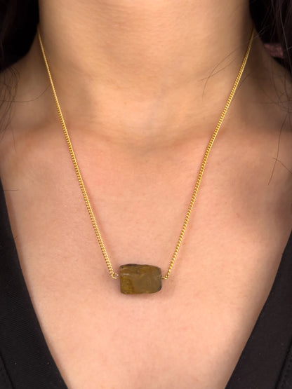 Raw Tiger's Eye Stone Necklace necklaces LUNARITY GARAGE   