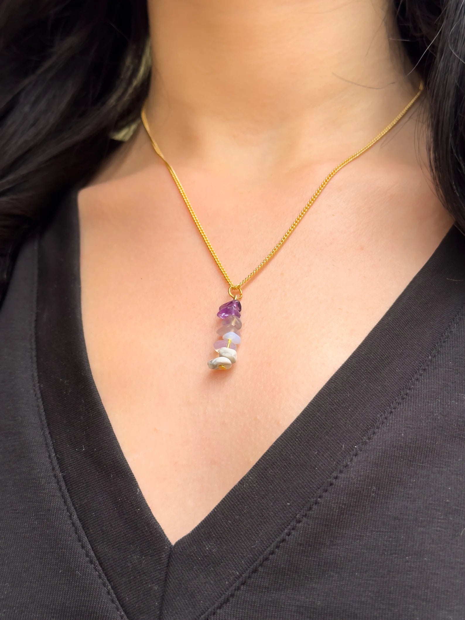 Crown Chakra Dangling Necklace necklaces LUNARITY GARAGE   