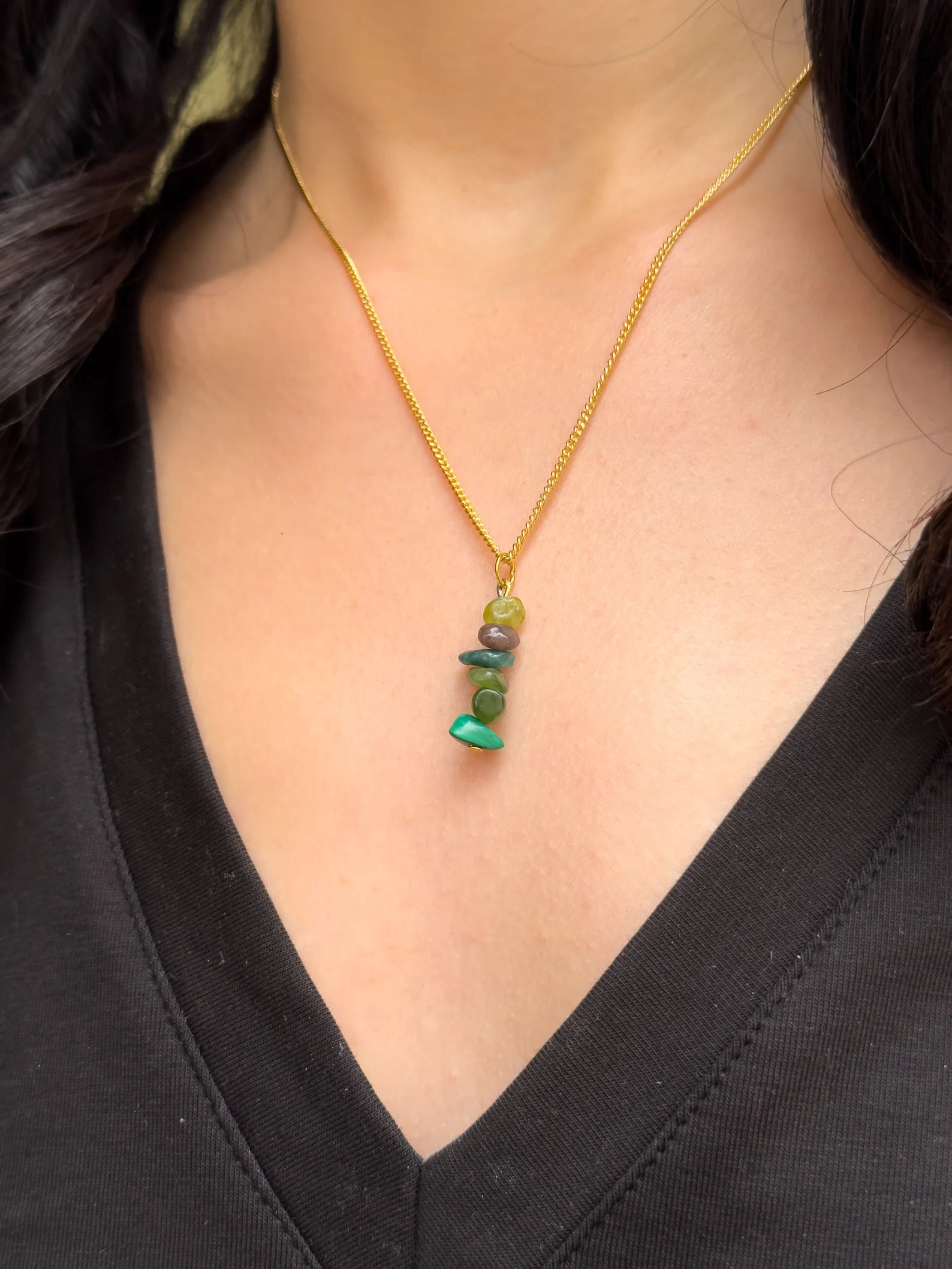 Heart Chakra Dangling Necklace necklaces LUNARITY GARAGE