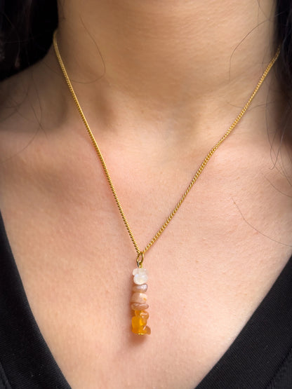 Sacral Chakra Dangling Necklace necklaces LUNARITY GARAGE   