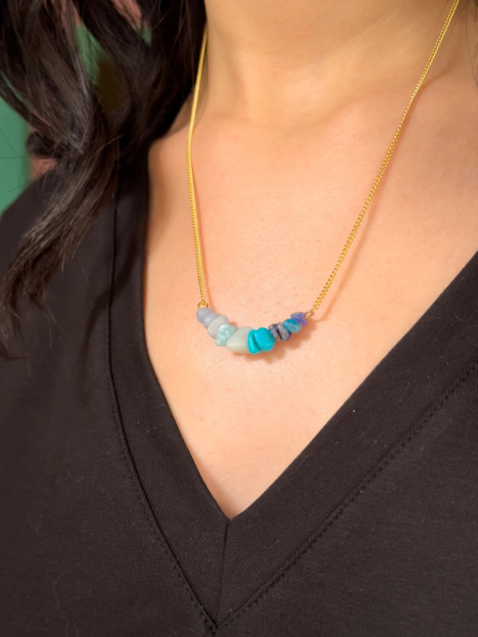 Throat Chakra Gemstone Necklace necklaces LUNARITY GARAGE