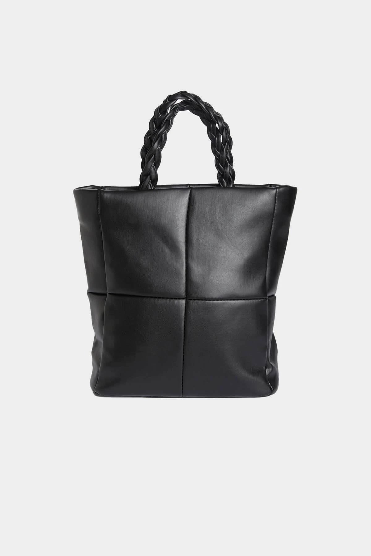 Knit Handle Hand Bag handbag LUNARITY GARAGE Black  