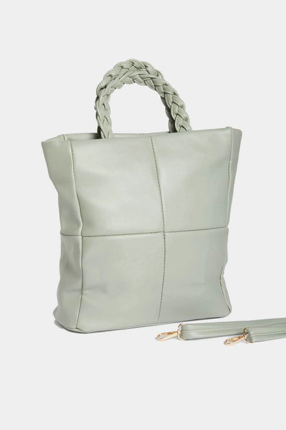 Knit Handle Hand Bag handbag LUNARITY GARAGE Mint Green  