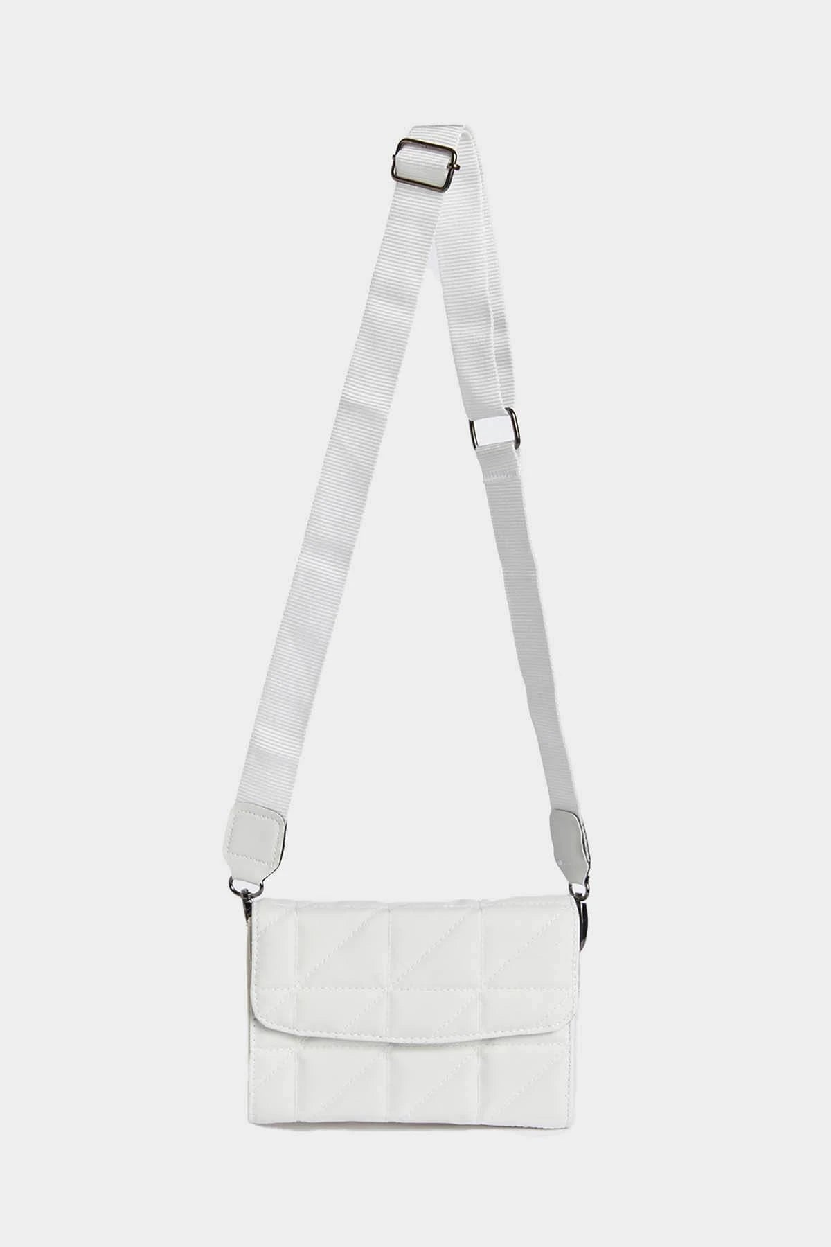 Quilted Stitched Covered Bag crossbody bag LUNARITY GARAGE Gray  