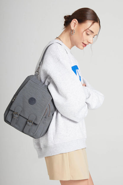 Crinkle Fabric Backpack and Shoulder Bag bag LUNARITY GARAGE   