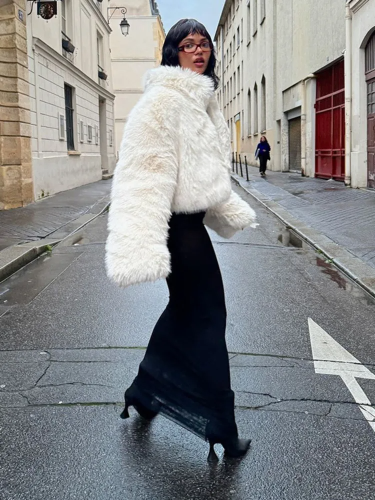 Winter Luxe Faux Fur Short Coat – Effortless Elegance Cozy Warmth jacket LUNARITY GARAGE